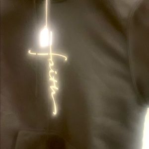 FAITH HOODIES AVAILABLE IB GRAY OR BLACK SIZE LARGE